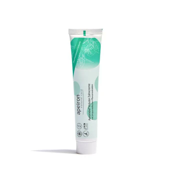 Zahncremetube, Farbe weiß, mintgrün.
