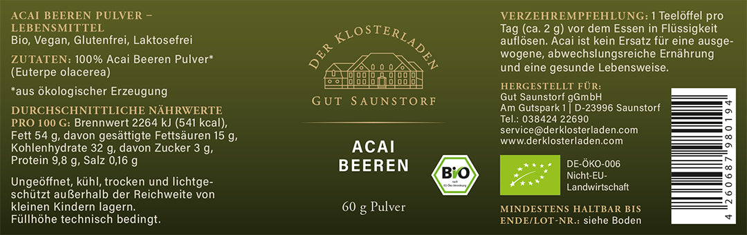 Acai Beeren - Pulver (60g)