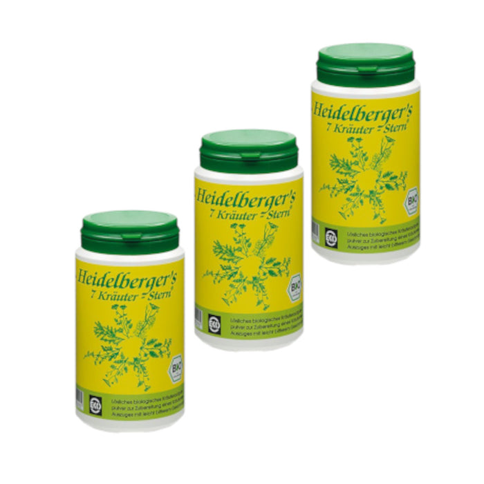 Heidelberger´s 7 Kräuter-Stern Bio - Pulver vegan (Familienpackung 3 x 100 g) - Spare 5 %!