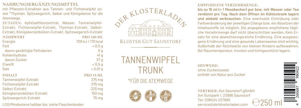 Tannenwipfel Trunk (250ml) - Wieder verfügbar – passend zur Herbstzeit! 🍂