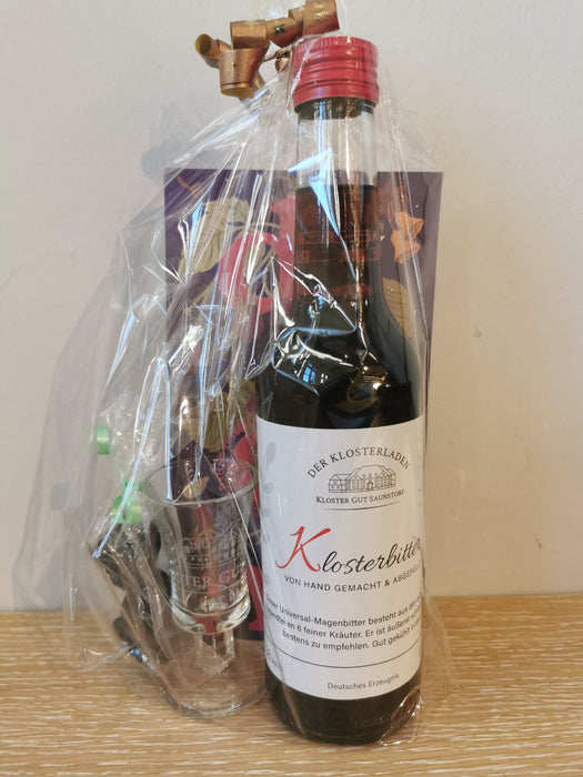 🎁 Geschenkset Klosterbitter – mit Glas, Schokolade & Baby-Buddha-Kerze | Jetzt 5 % sparen!
