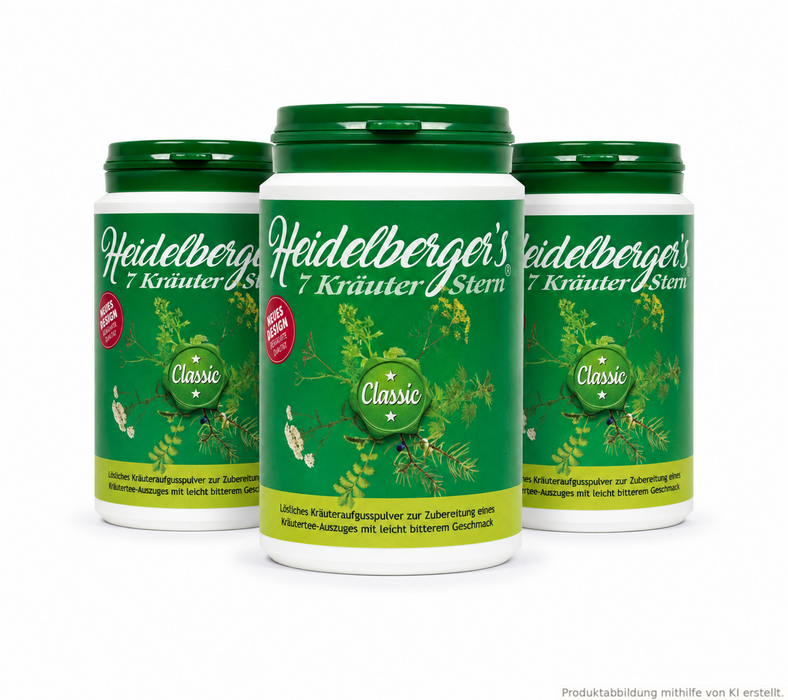 Ayurvedisches „Kurkuma-Pulver“ in weiß-goldener Dose. Weitere Informationen siehe Produktbeschreibung. Produktabbildung mithilfe von KI erstellt. 