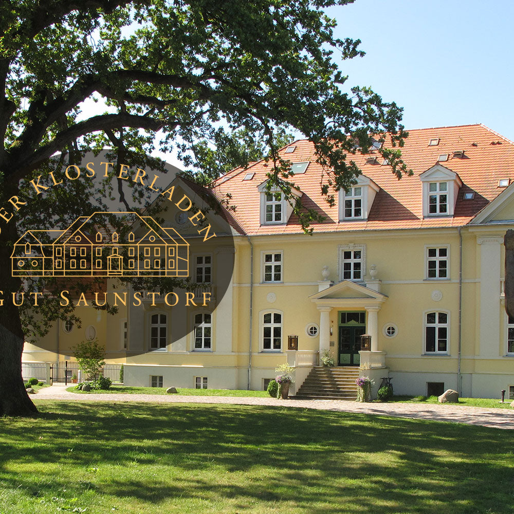 Willkommen im Klosterladen - Gut Saunstorf, Ansicht des Gutshauses