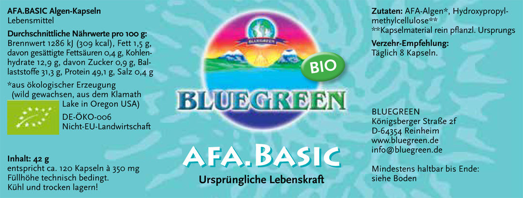 AFA Algen Basic - Kapseln (120 Stk.) - Der Klosterladen - Gut Saunstorf