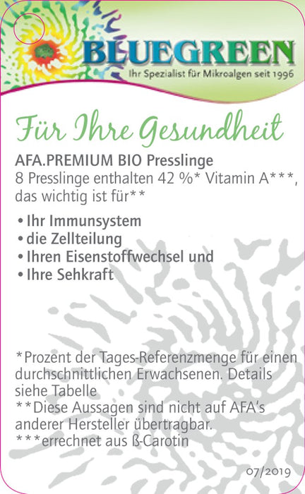 AFA Algen Premium - Presslinge (120 Stk.)