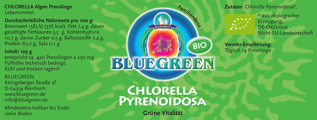 Chlorella Pyrenoidosa Bio - Presslinge (420 Stk.) - Der Klosterladen - Gut Saunstorf