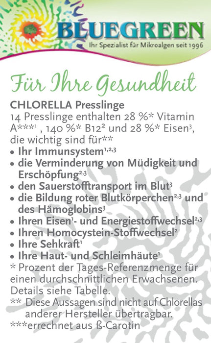 Chlorella + 10% AFA - Presslinge (1150 Stk.)