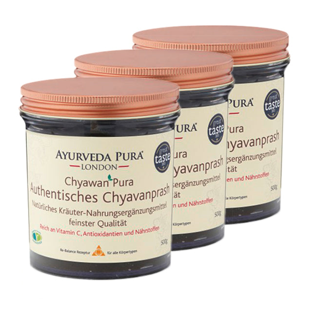 3 x Chyavanprash (500g) - Ayurvedisches Kräuterfruchtmus - Vorratspackung!