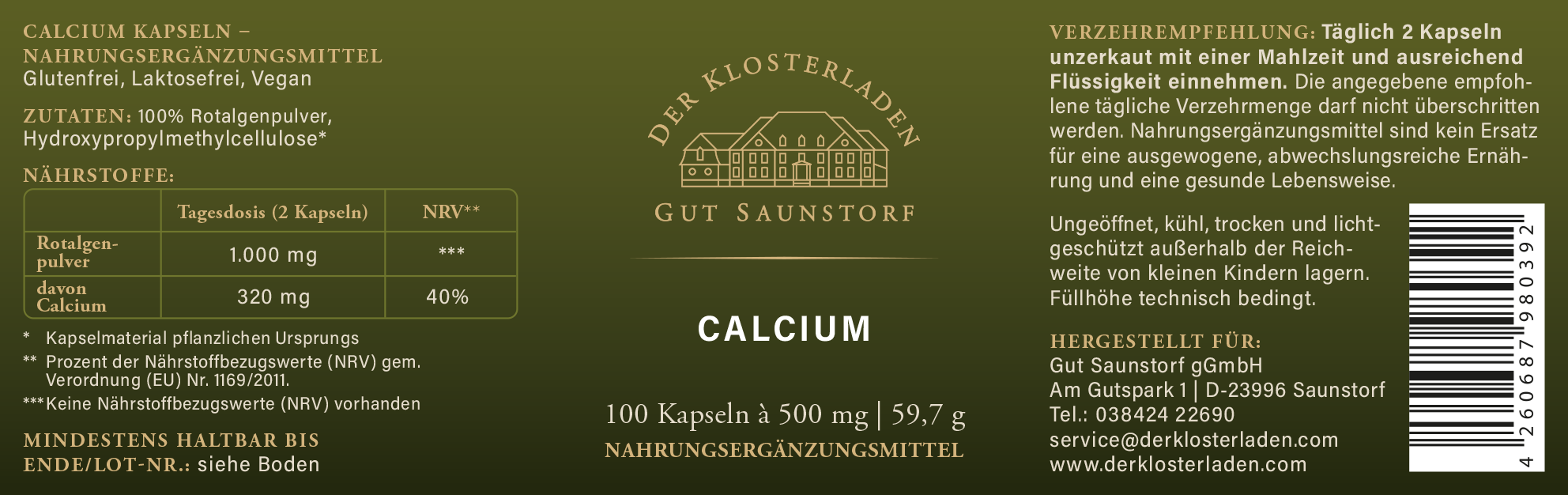 Calcium - Kapseln (100 Stck.)