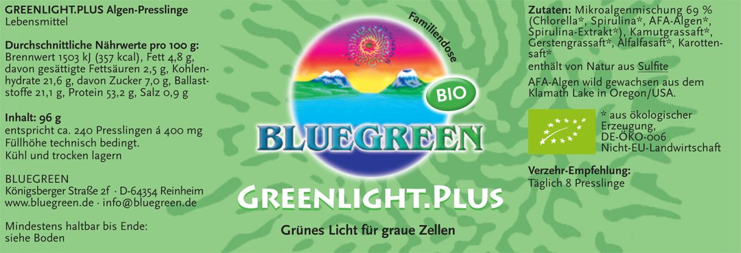 Greenlight Plus - BIO - Presslinge (240 Stk.)