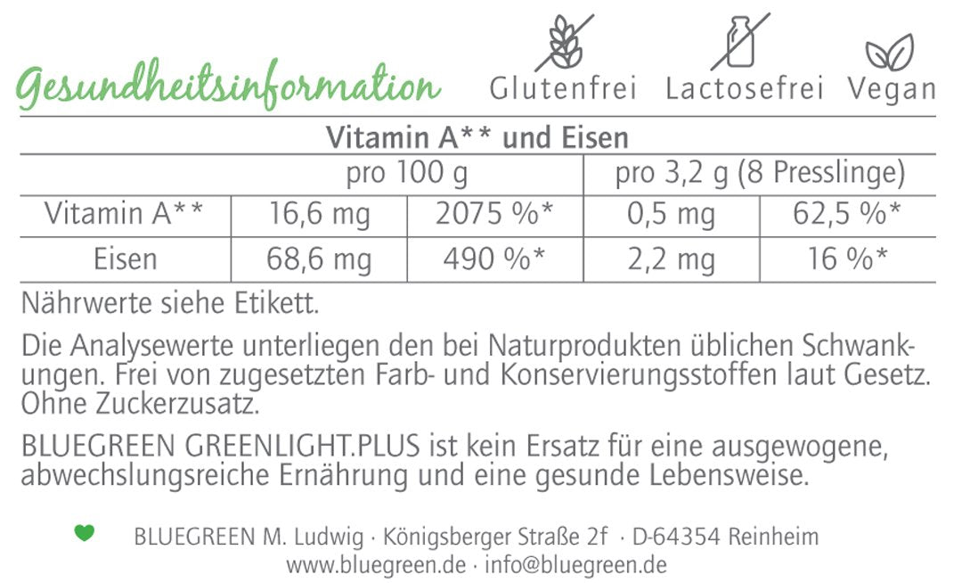 Greenlight Plus - BIO - Presslinge (240 Stk.)