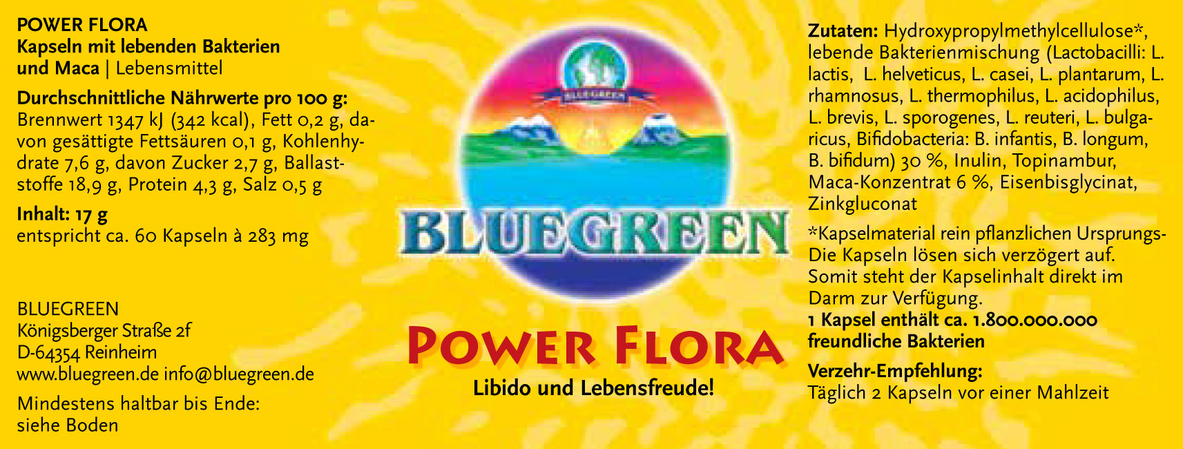 Power Flora - Kapseln (60 Stk.) - Der Klosterladen - Gut Saunstorf