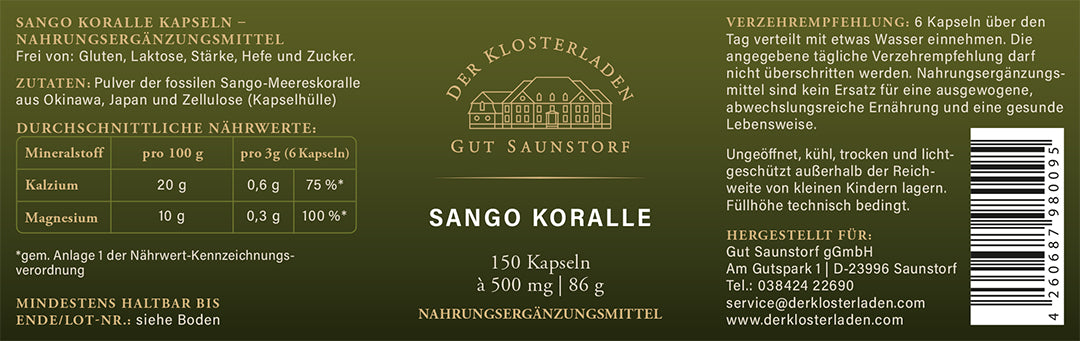 Sango Koralle - Kapseln (150 Stk.)