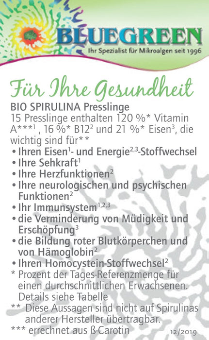 Spirulina - Presslinge (240 Stk.)