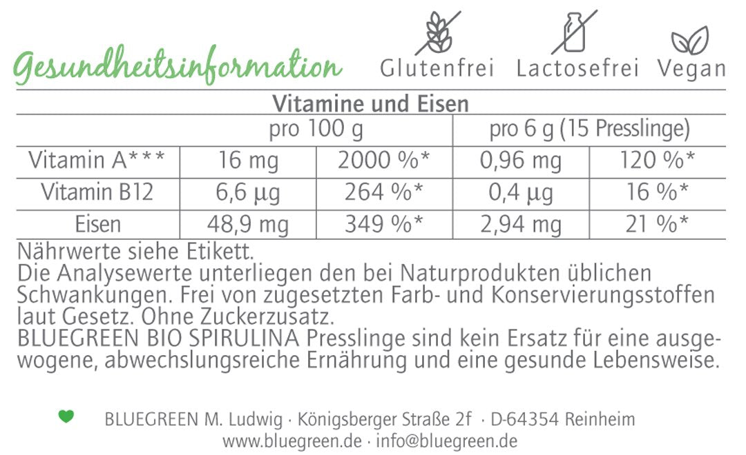 Spirulina - Presslinge (240 Stk.)