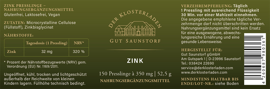 Zink - Presslinge (150 Stk.)